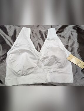 Seamless White Wireless Comfort Bra - 3XL